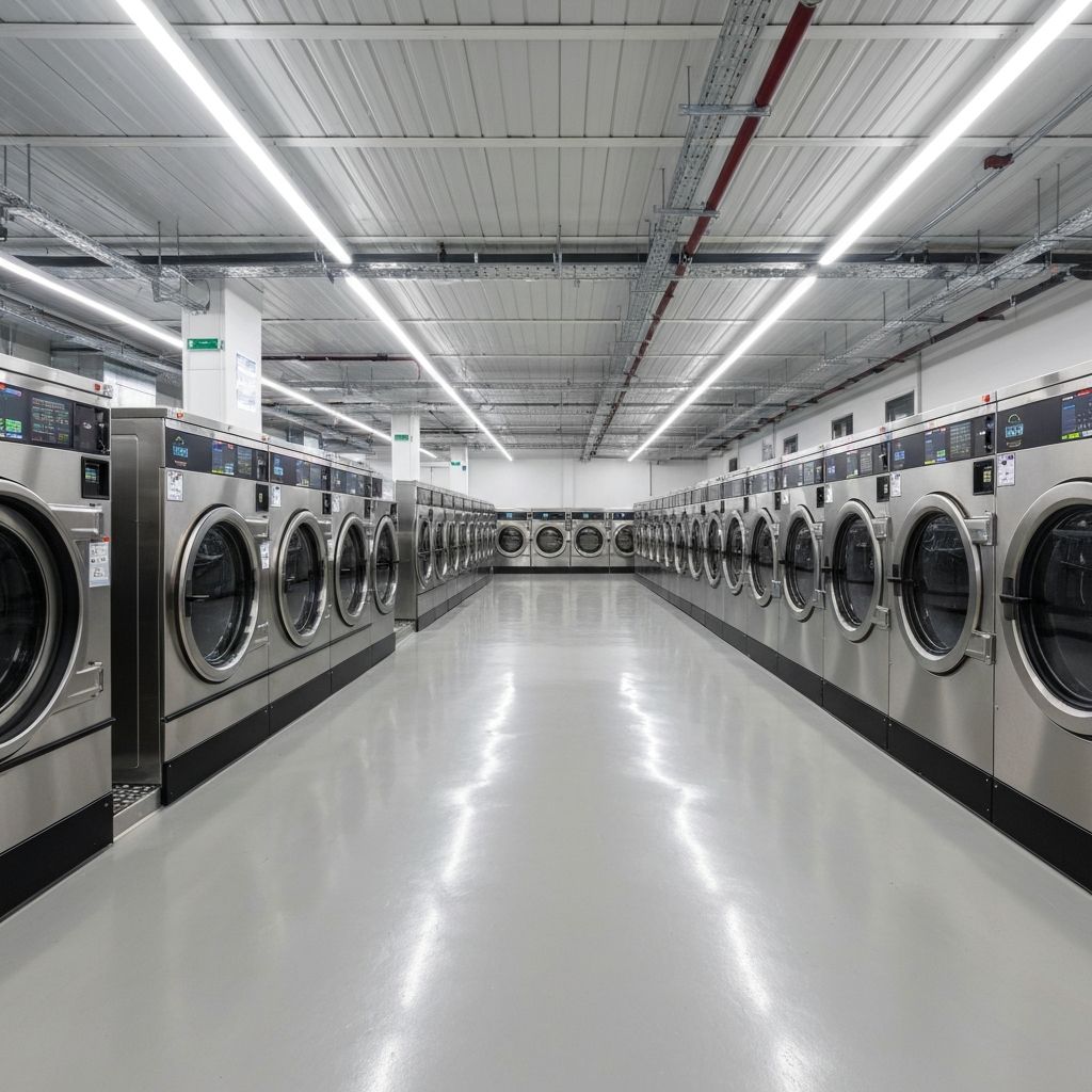 Modern laundromat facility